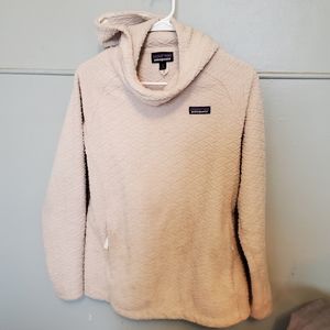 Patagonia Diamond Capra Hoody cowl neck in Oyster White